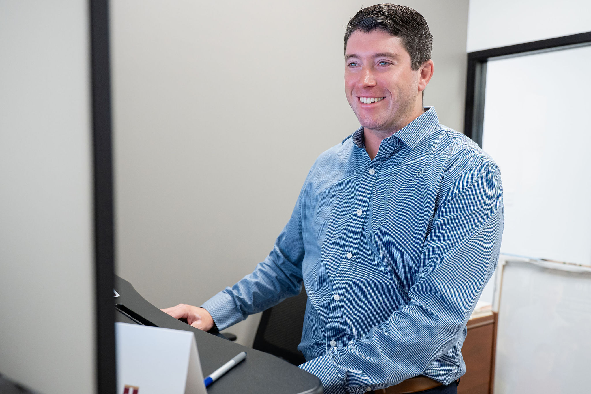 Insurance professional at Dostal & Kirk office workstation